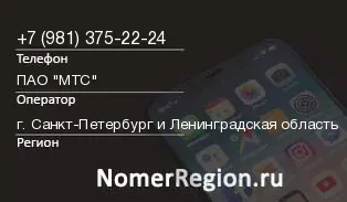 Кто звонил с 9813752224 - регион и оператор